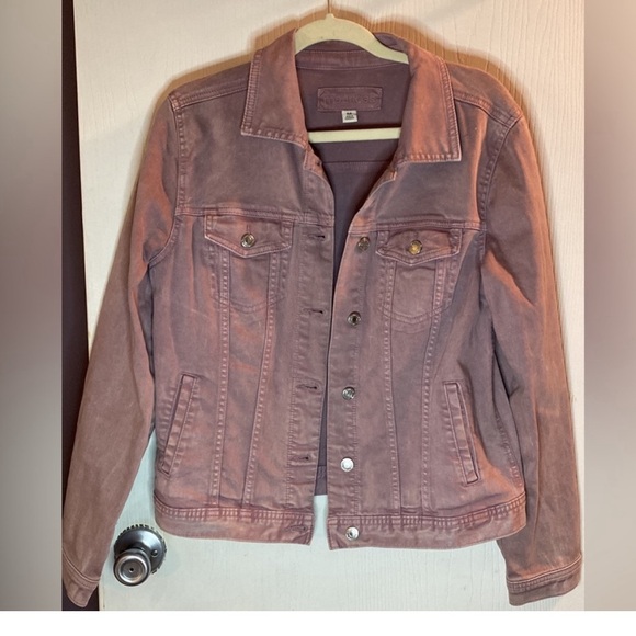 Rose Color Denim Jacket size XXL - Rose/Light Mauve Color - Maurices - Picture 1 of 6
